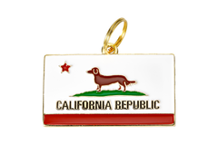 California Republic</br>Enamel Charm/ID Tag</br>Engraved - BUBU BRANDS
