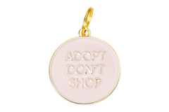 Adopt Don't Shop</br>Enamel Charm</br>Not Engraved</br>Pink - BUBU BRANDS