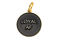 Loyal AF</br>Enamel Charm</br>Not Engraved</br>Black - BUBU BRANDS